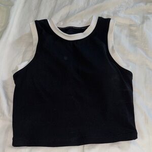 Elite Eleven Black and White Top w built in shelf bra XS